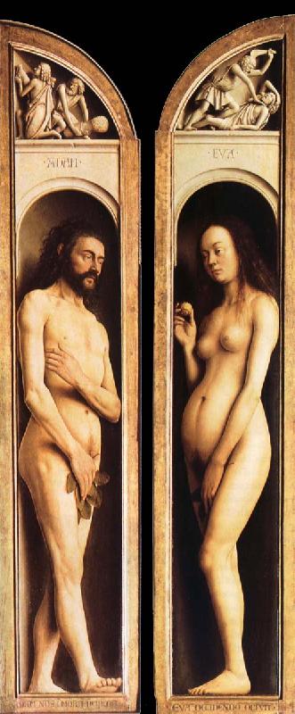 Jan Van Eyck Adam and Eva